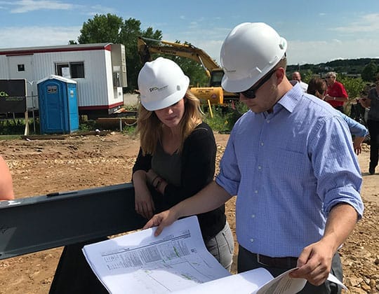 Jackie Johnson at PRA Construction site for a corporate project