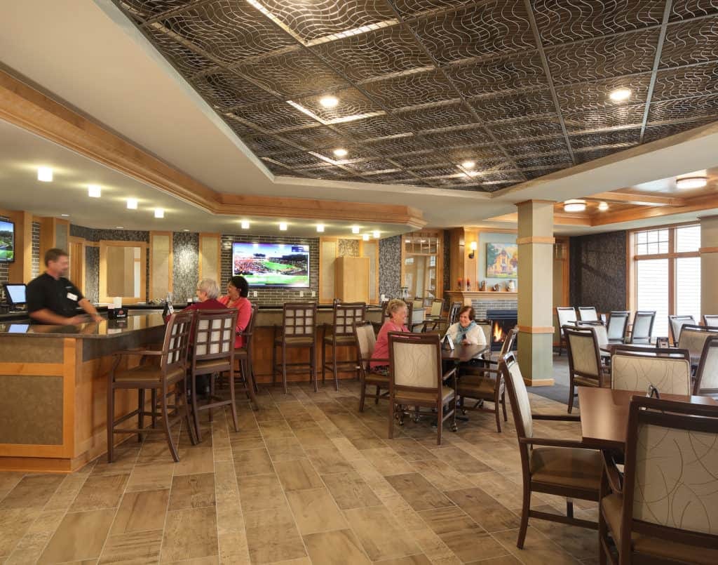 The Pub at Lake Terrace Apartments, a Senior Community provided by Shorehaven in Oconomoc, WI.