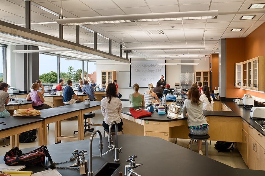 University of Wisconsin-Madison Microbial Sciences Classroom with Students