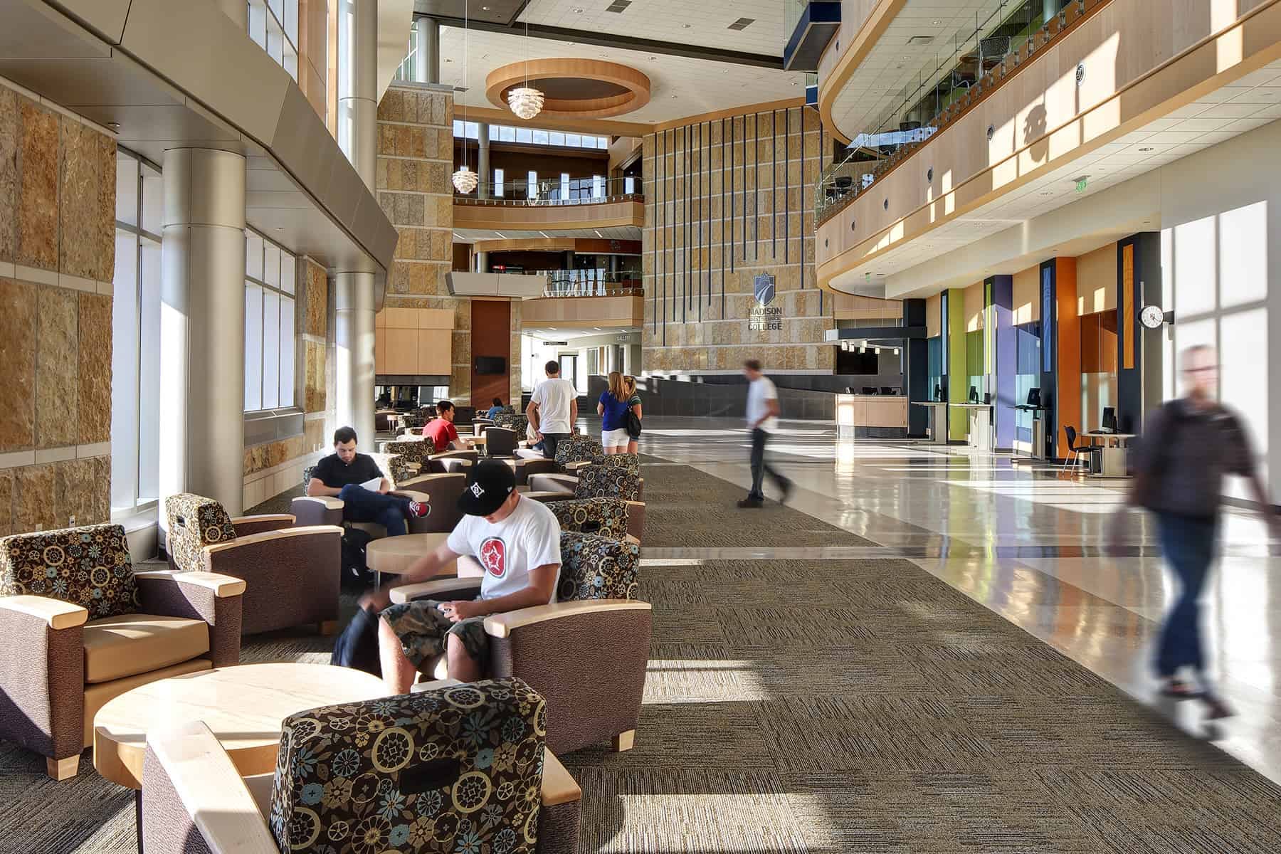 Madison College Student Achievement Center Lobby