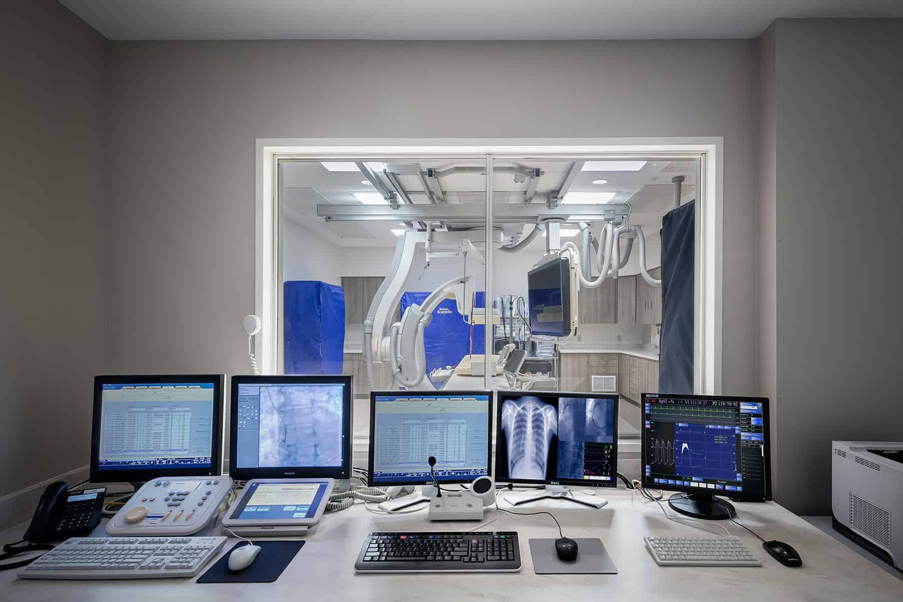 Florida Heart Associates cardiac Catherization Lab Control Room