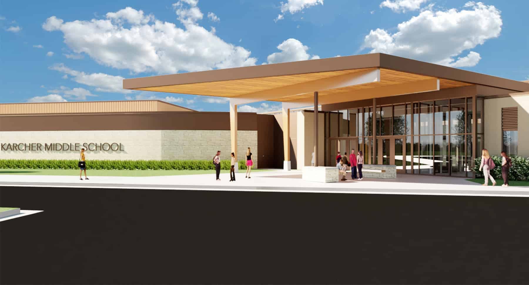 Burlington Area School District, Karcher Middle School Entrance and Exterior