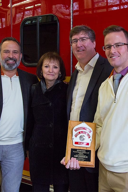 Michael Bahr_Director of Client Relations at PRA with Fire Station Award
