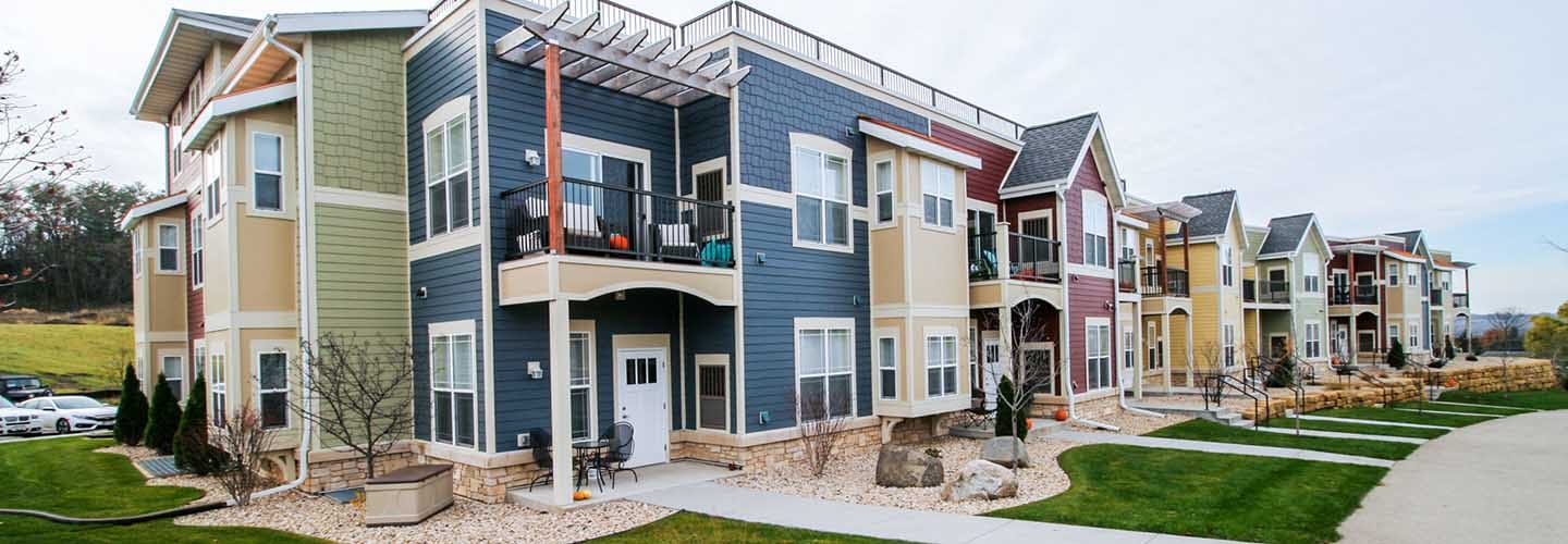 Multifamily Bishops Bay subdivision apartments in Middleton, WI