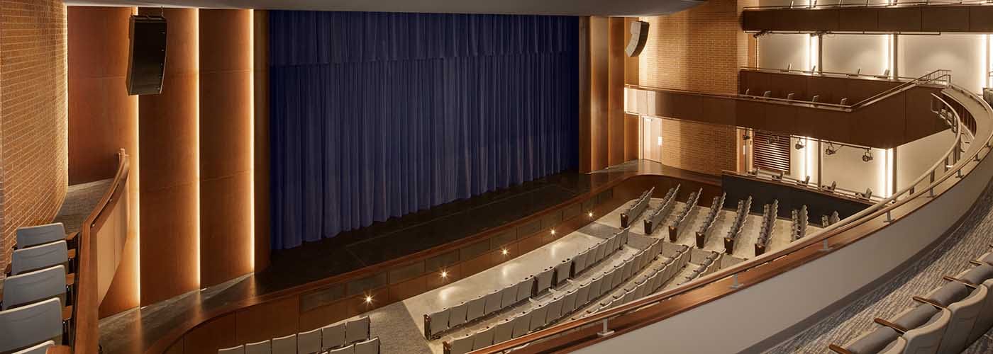 A High School Performing Arts Center is a surprising complex environment combining unique lighting and sound technology, acoustical control, responsive HVAC, and hidden support spaces in an attractive space that maximize enjoyment of patrons and opportunities for students. This example is the fly stage at the McFarland HIgh School in McFarland, Wisconsin.