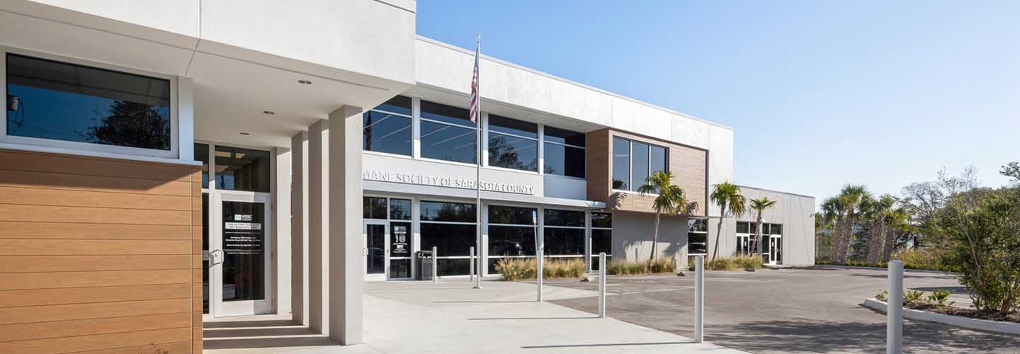 Building Exterior and Entrance to the Humane Society of Sarasota County